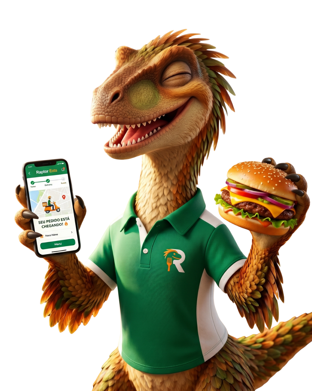 Mascote RaptorFood Cardápio